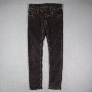Prada Corduroy Pants Mens 29 Brown Cotton Blend Slim Made in Romania